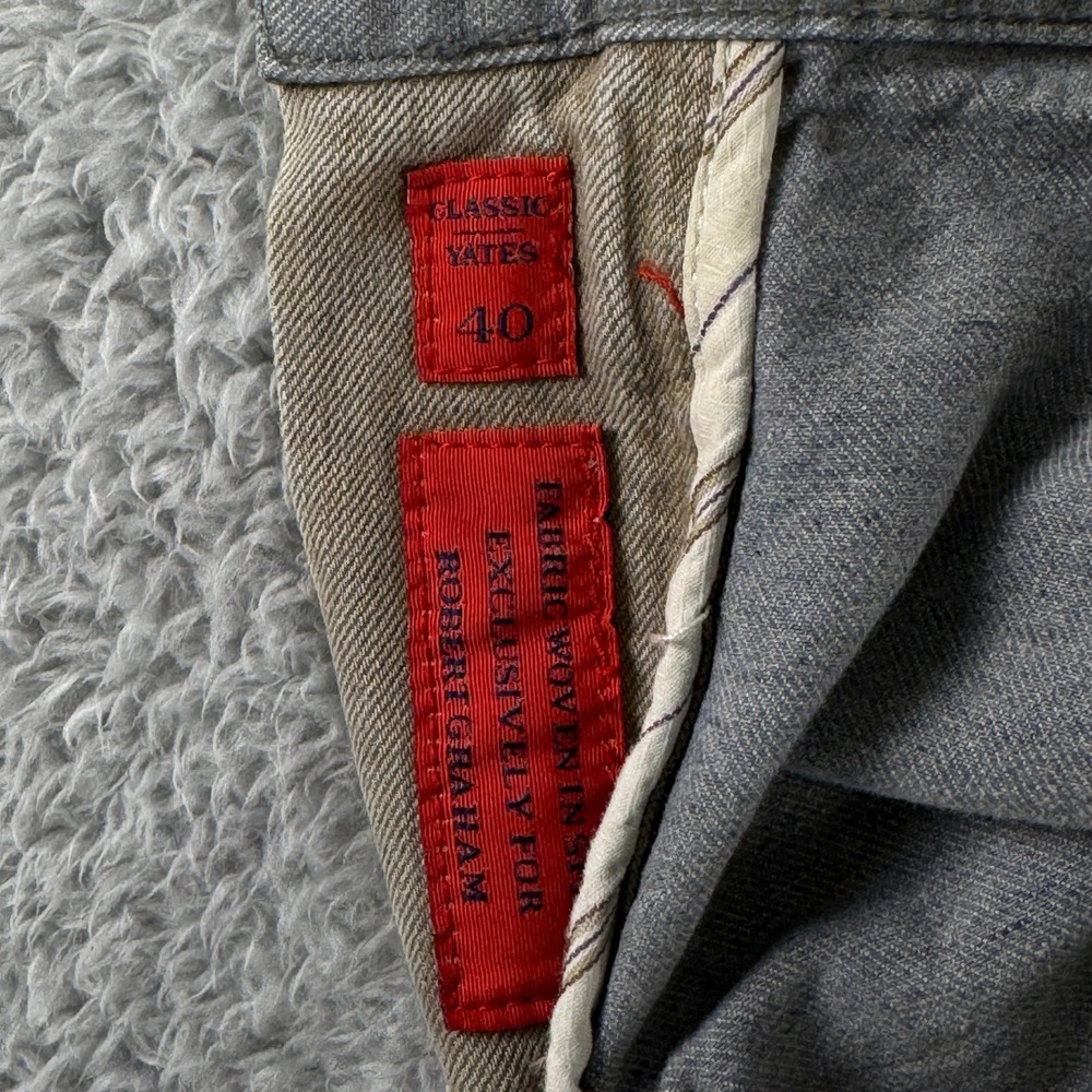 Robert Graham Classic Yates Mens Tan Khaki Straight Leg Pants 40x31‎ - Picture 5 of 10